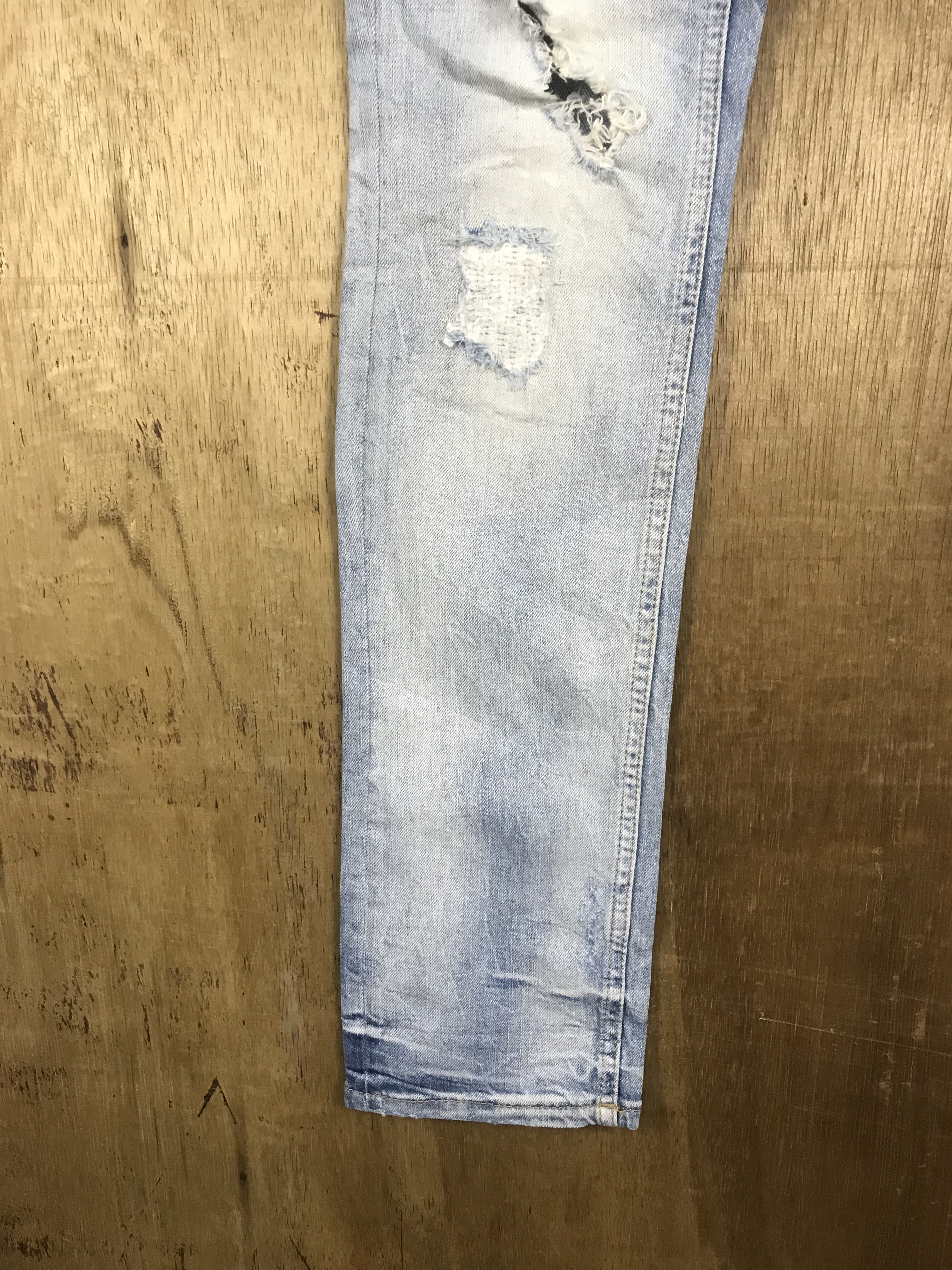 Zara - Zara Men Boro Distressed Slim Denim #3124-A - 8