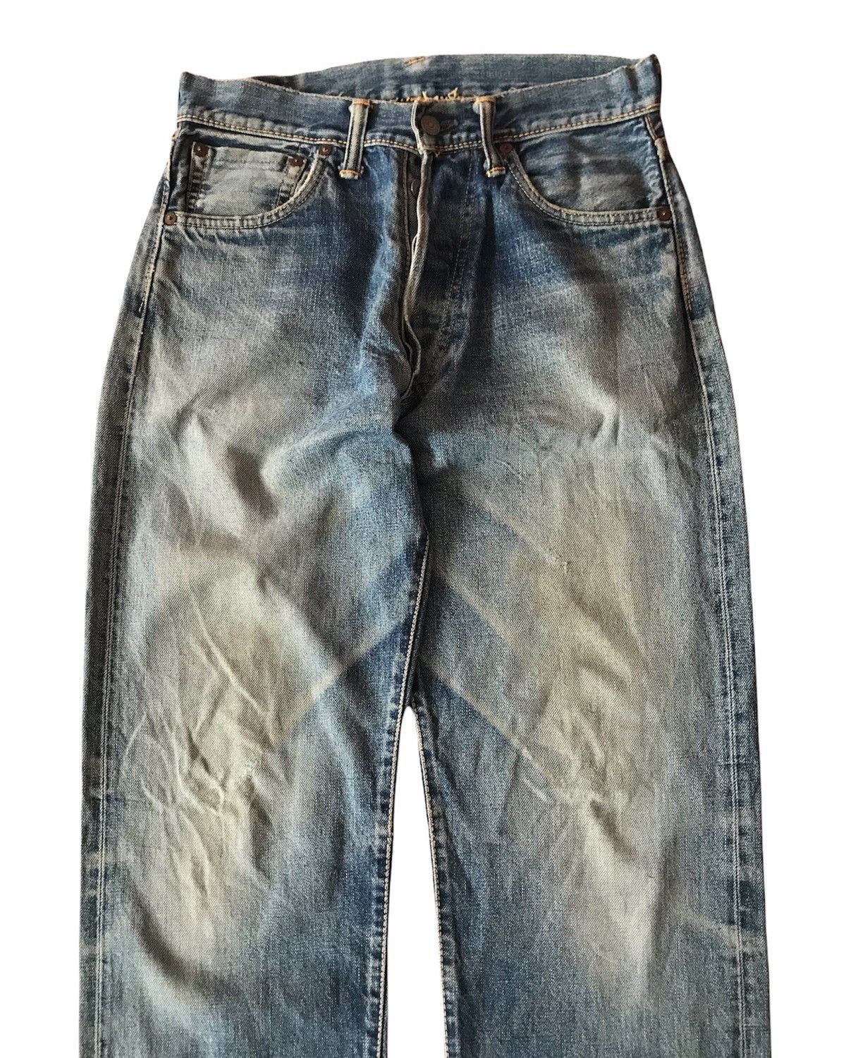 EVISU BY YAMANE DISTRESSED SELVEDGE JEANS - 2