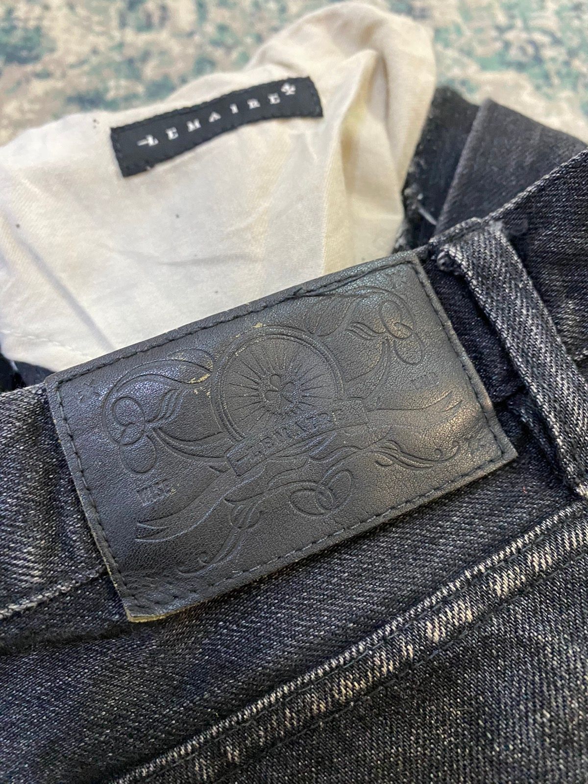 Lemaire Black Leather Lining Pocket Jeans - 9