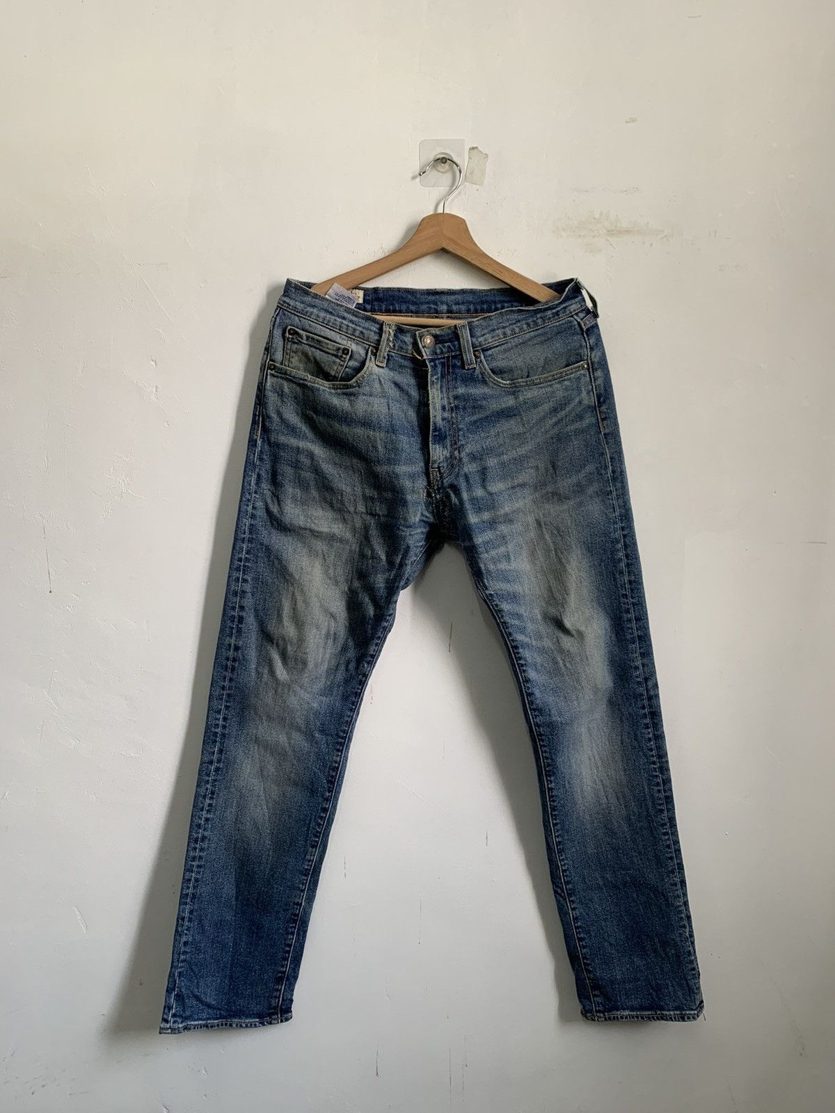 Vintage Levis 505 Big E Jeans Leather Pie Denim - 1