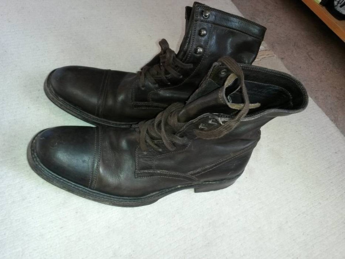 N.D.C. Made By Hand - Handmade Italian Brown Leather Boots EU40 - 7