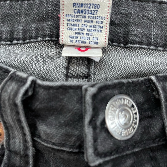 True Religion Vintage Washed Black Joey Jeans y2k - 12