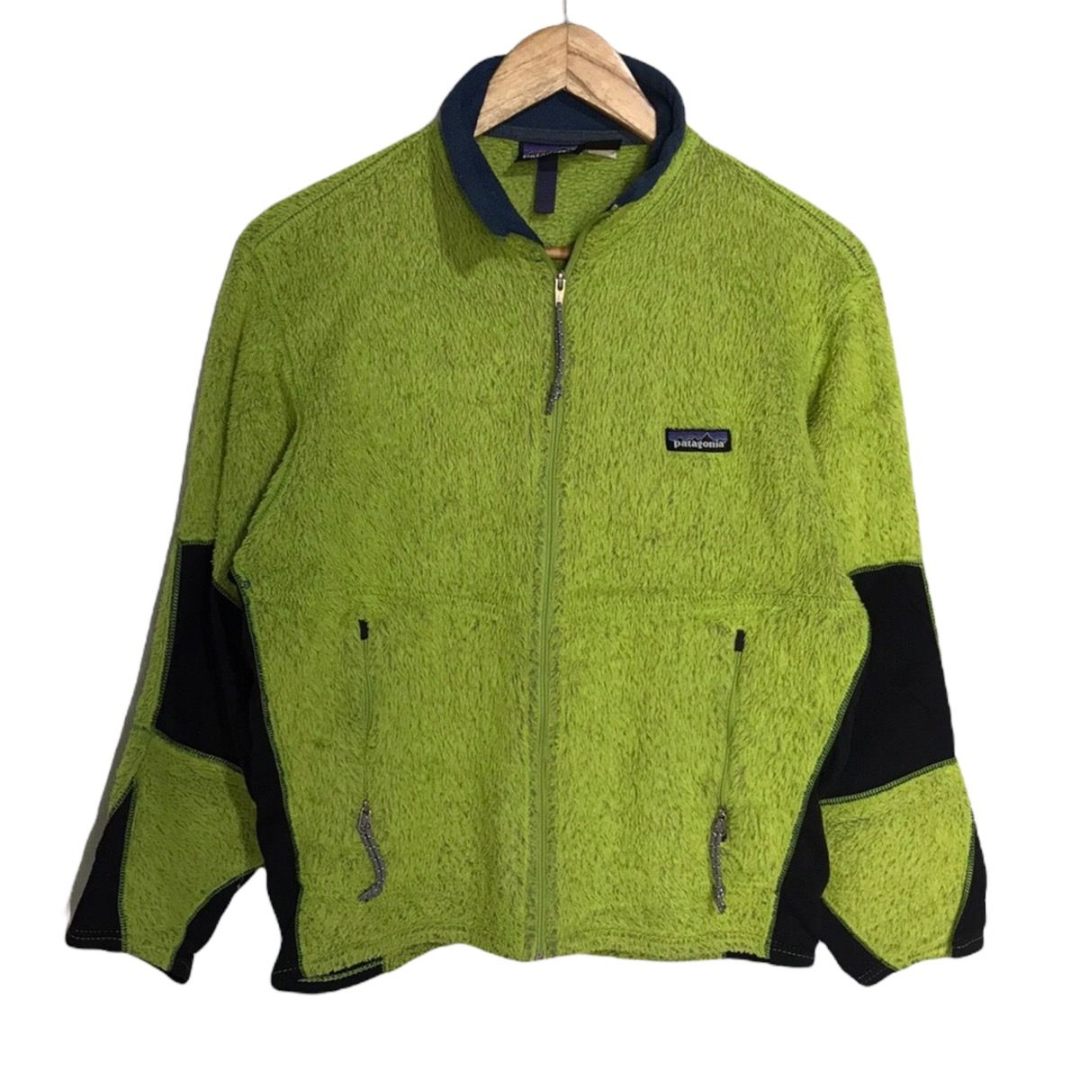 Patagonia green polartec fleece made in usa - 1