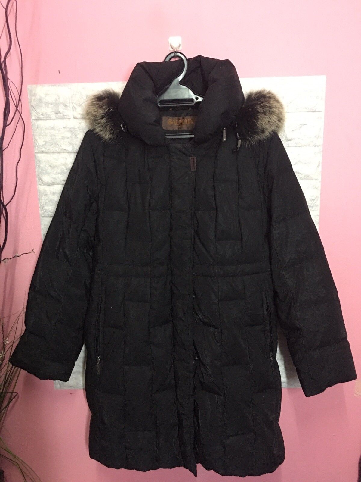 Rare Long Jacket Puffer Balmain Removable Hoodies - 1