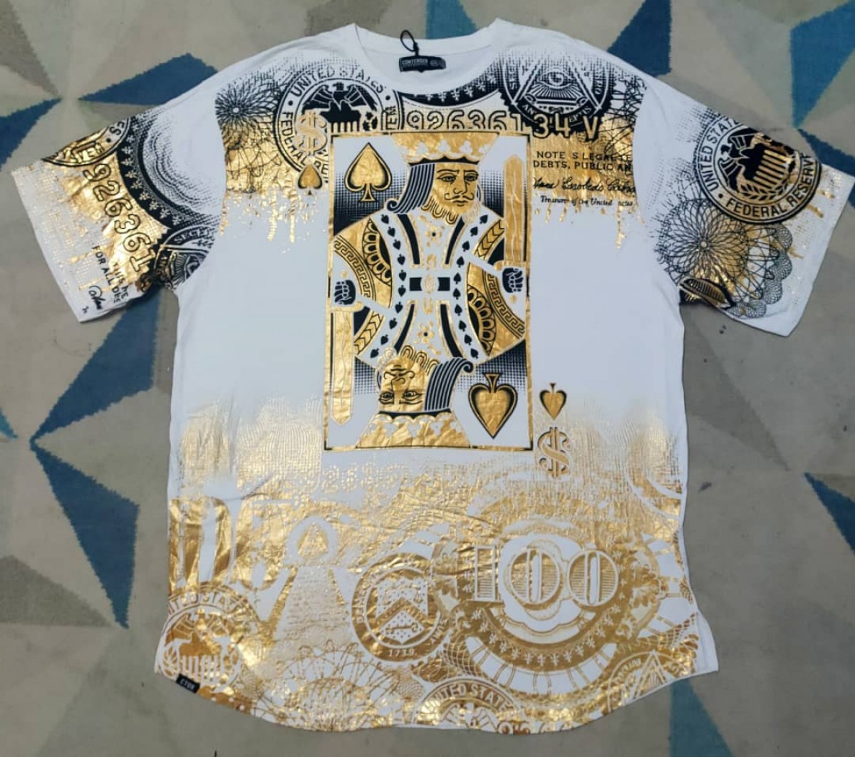 Hype - Super Oversize full print Gold Hip Hop T - 2