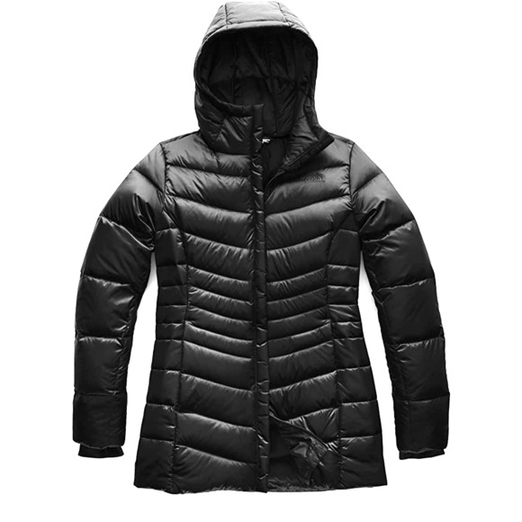 The North Face 550 Down Aconcagua Parka II Full Zip Hooded Black Large - 1
