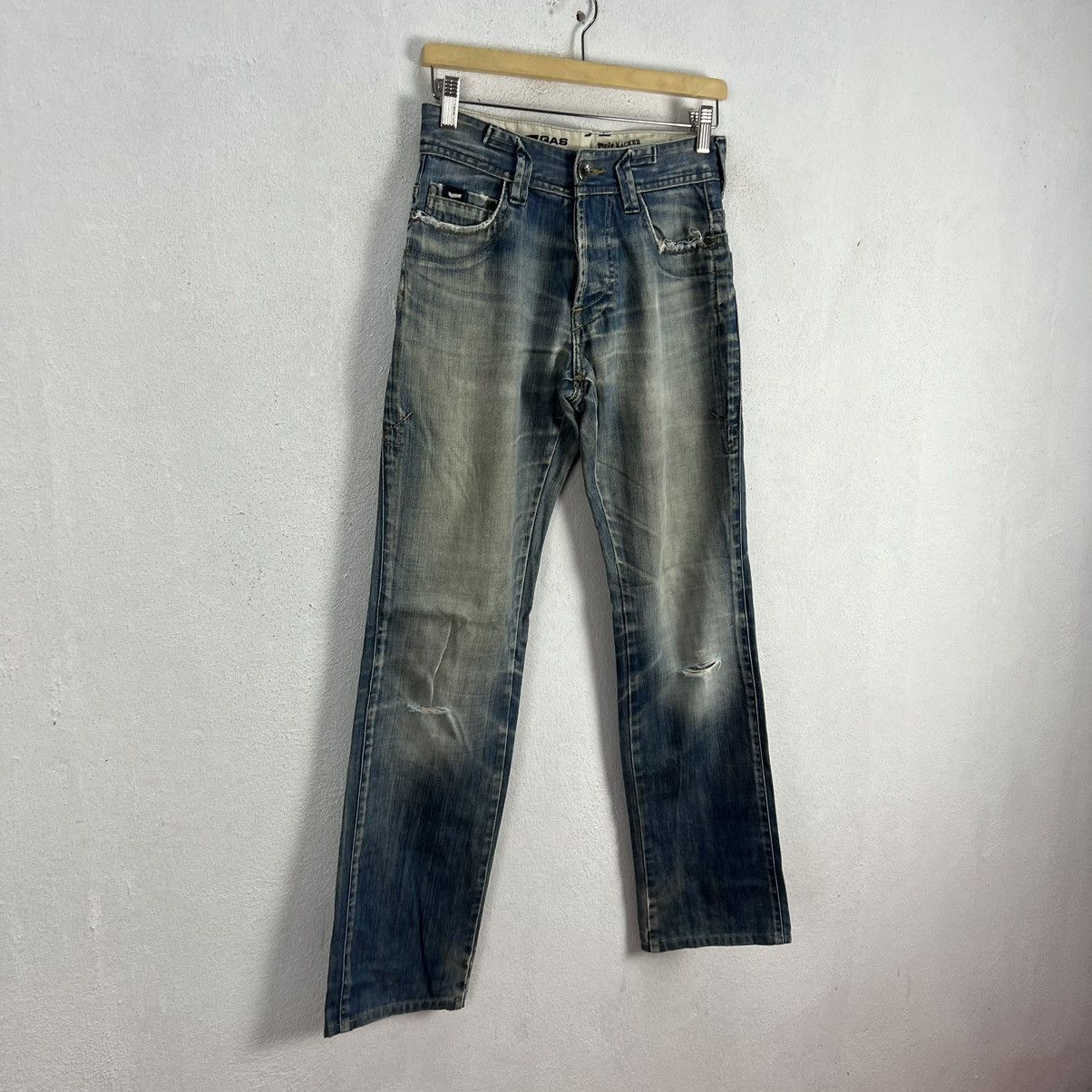 VINTAGE GAS MADE IN ITALY DISTRESSED DENIM - 2