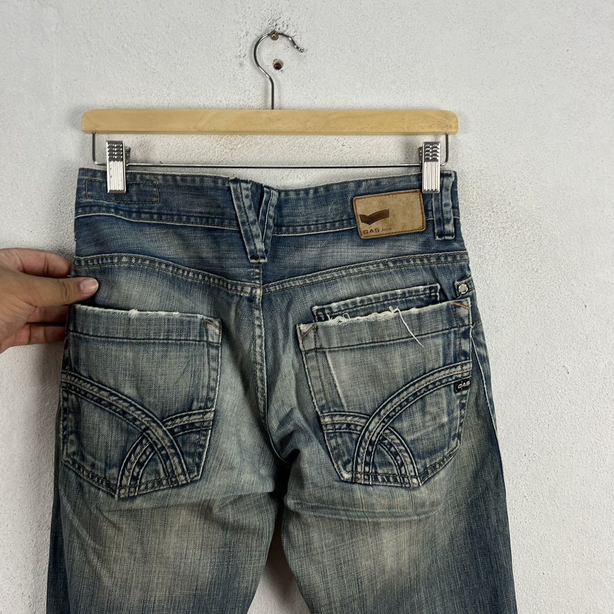 VINTAGE GAS MADE IN ITALY DISTRESSED DENIM - 9