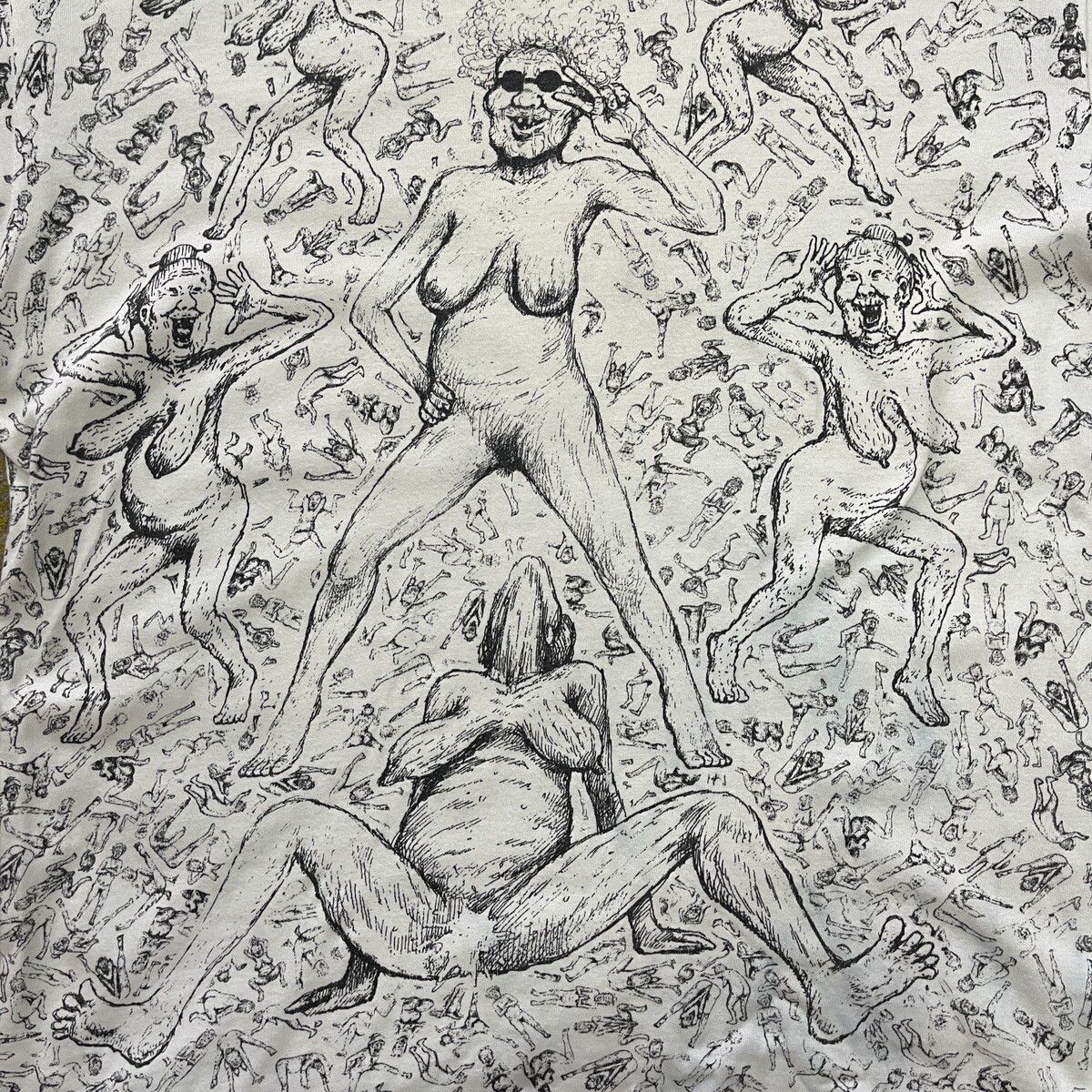 Super Rare Vintage Art Nude Granny Dance Full Printed - 16