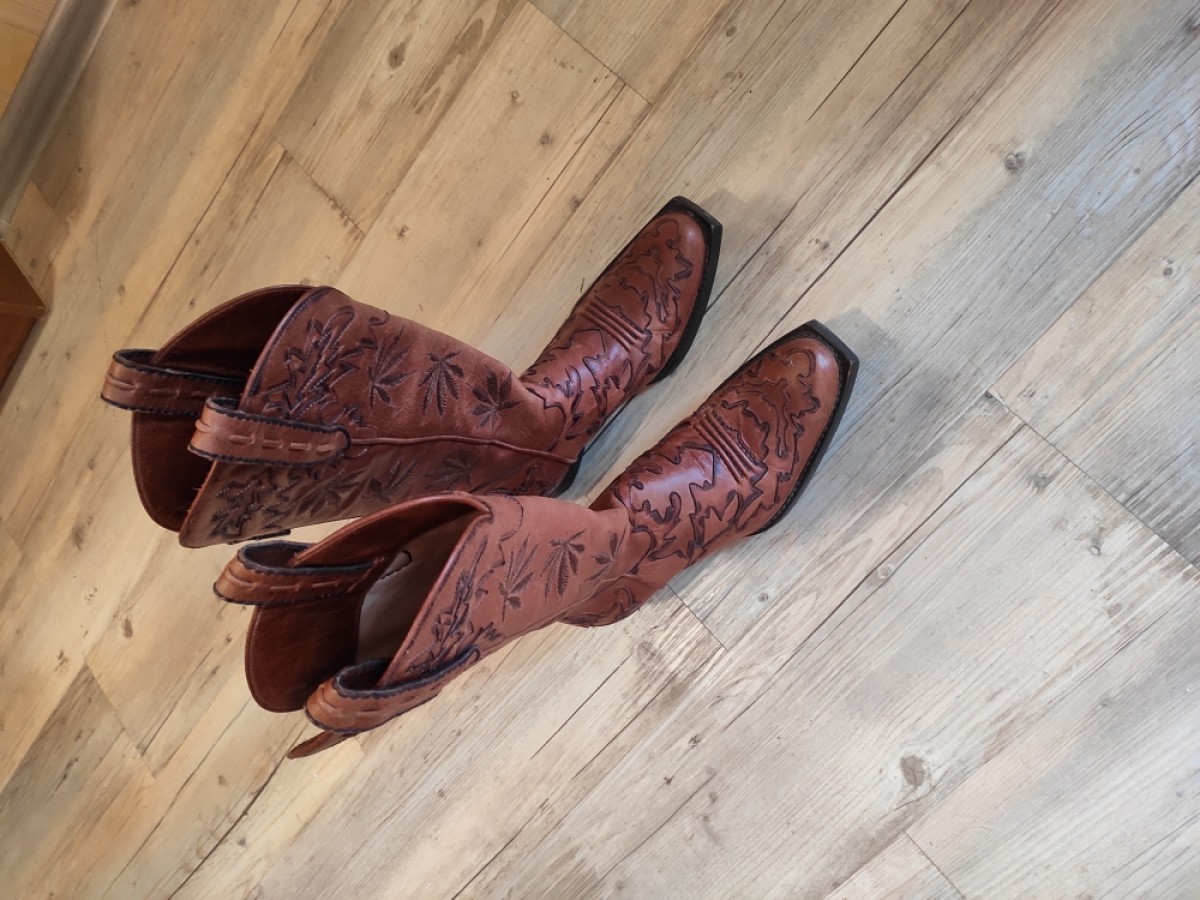 Denis Simachev - GRAIL! Embroidered cowboy boots.Like Saint Laurent or Gucci - 5