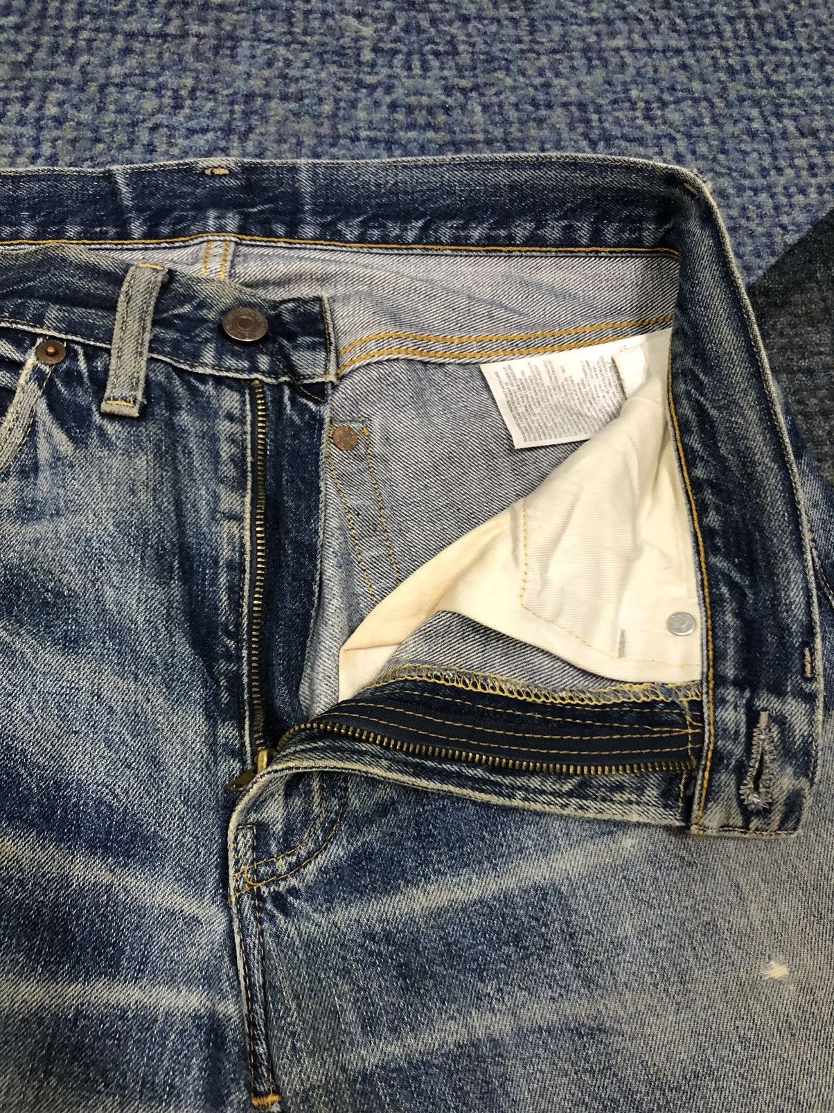 Vintage 90’s Trashed Levis 501Z XX Big E Selvedge Denim - 6