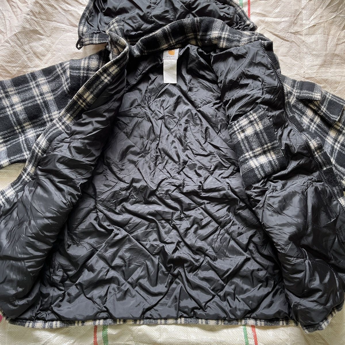 Oversized Carhartt Multipockets Wool Winter Jacket Vintage - 18