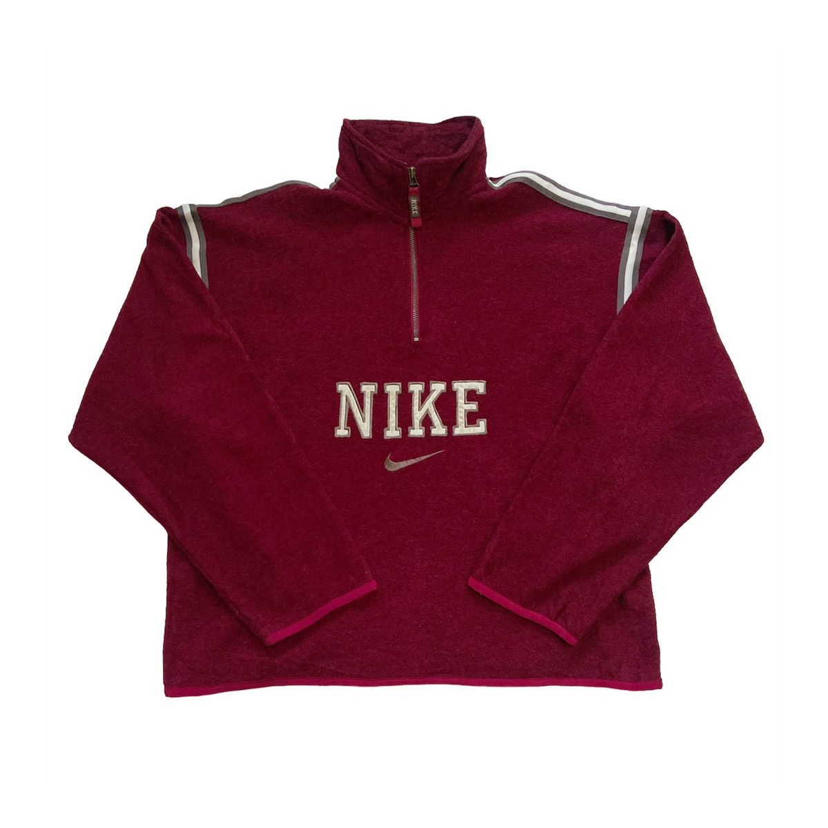 Vintage 90s Nike Halfzip Oversized Fleece Sweatshirt - 1