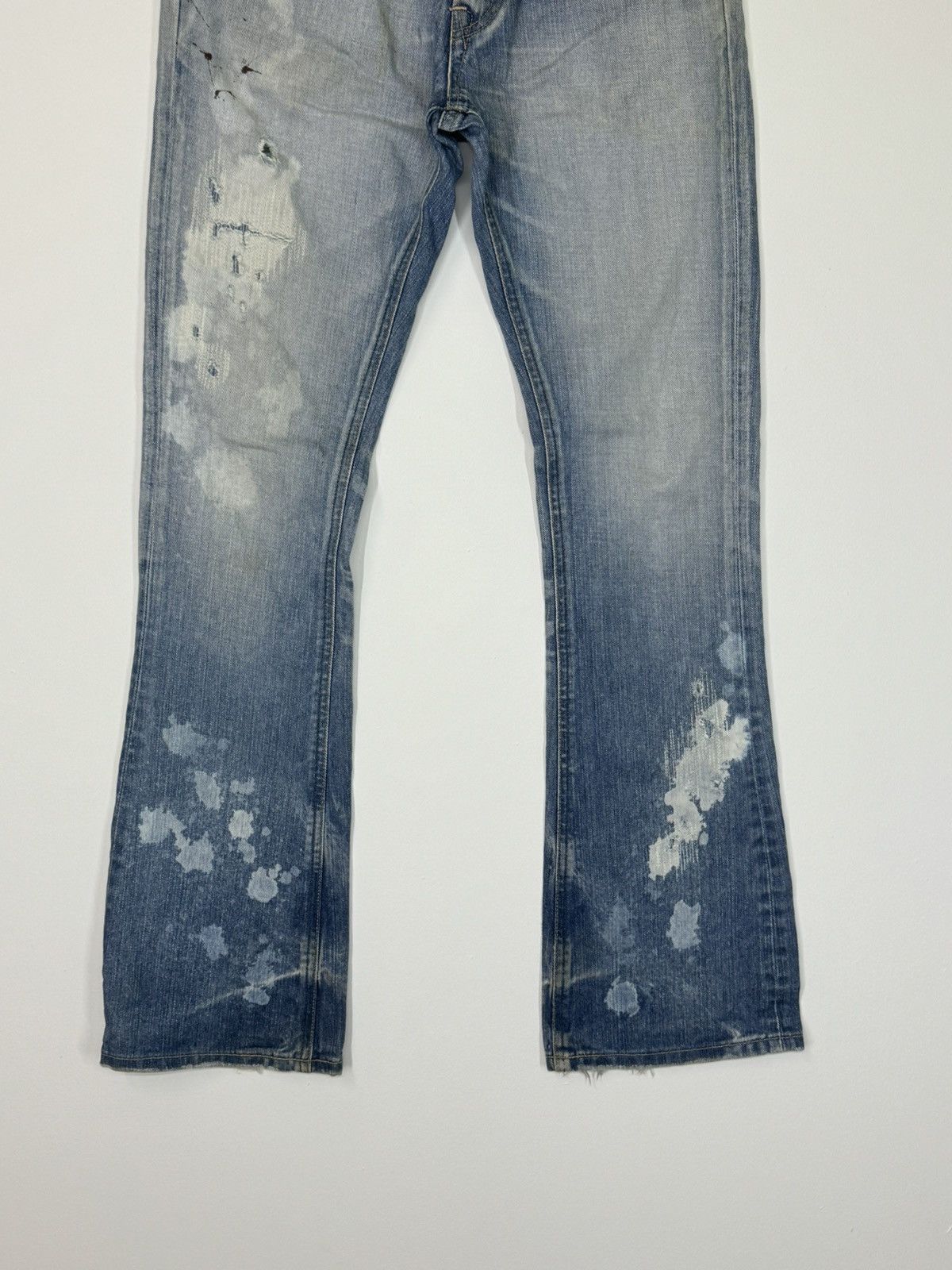 Vintage - Flare Lee Raider Muddy Acid Wash Boot Cut Style Denim - 6