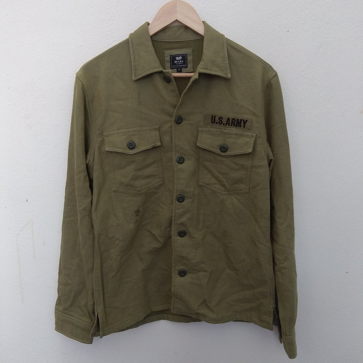 Beams Heart Plus Japan Green US Army Military Jacket Shirt - 1