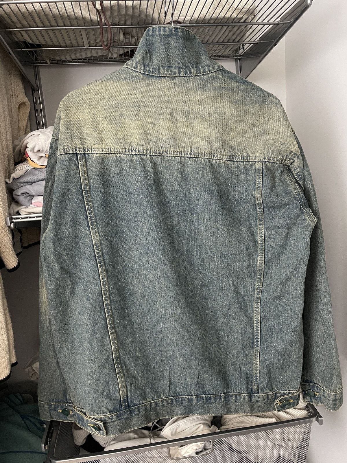 Vintage - STEAL! Y2K Japan Green Buttons Denim Jacket - 7