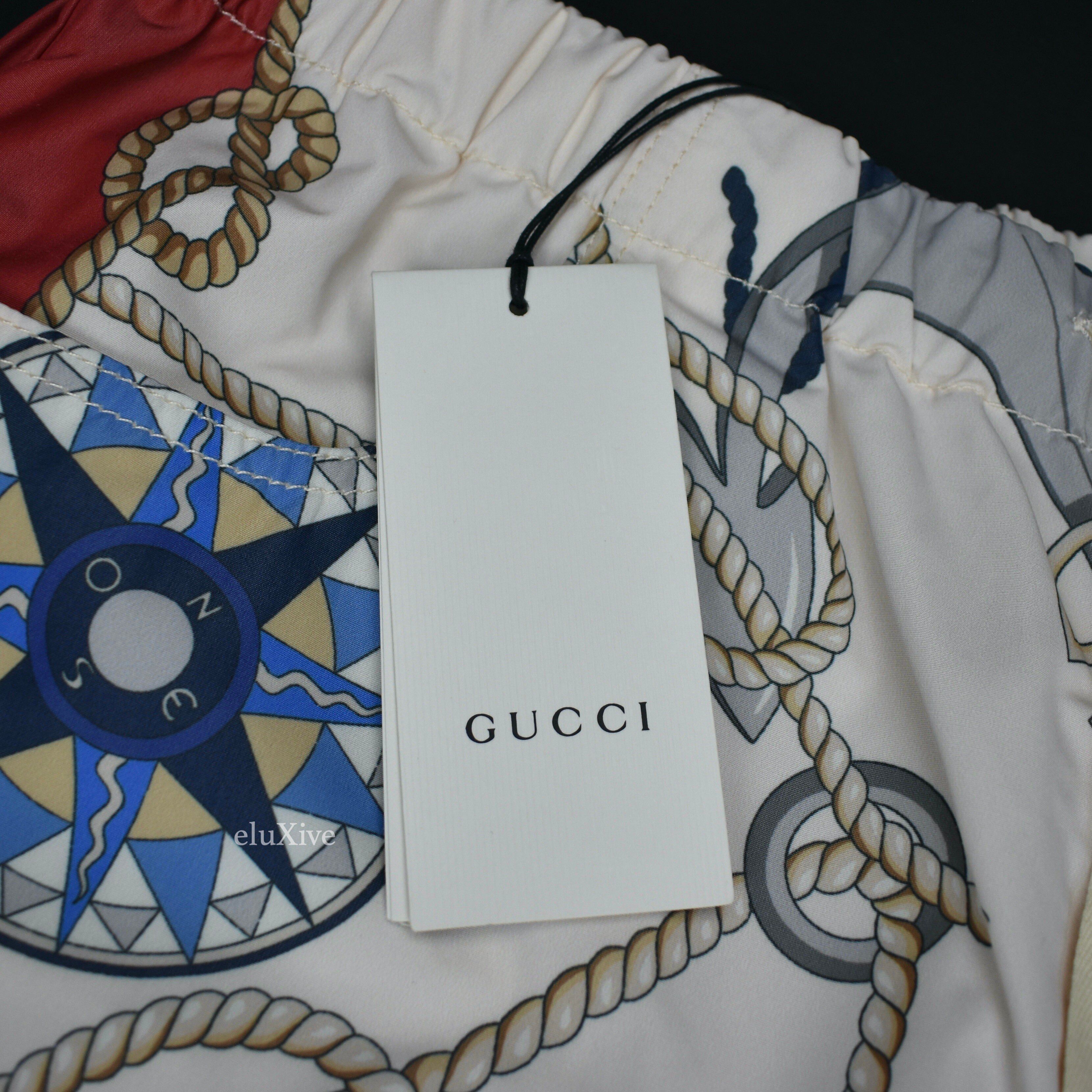 Gucci Nautical Print Heavy Nylon Track Pants NWT - 4