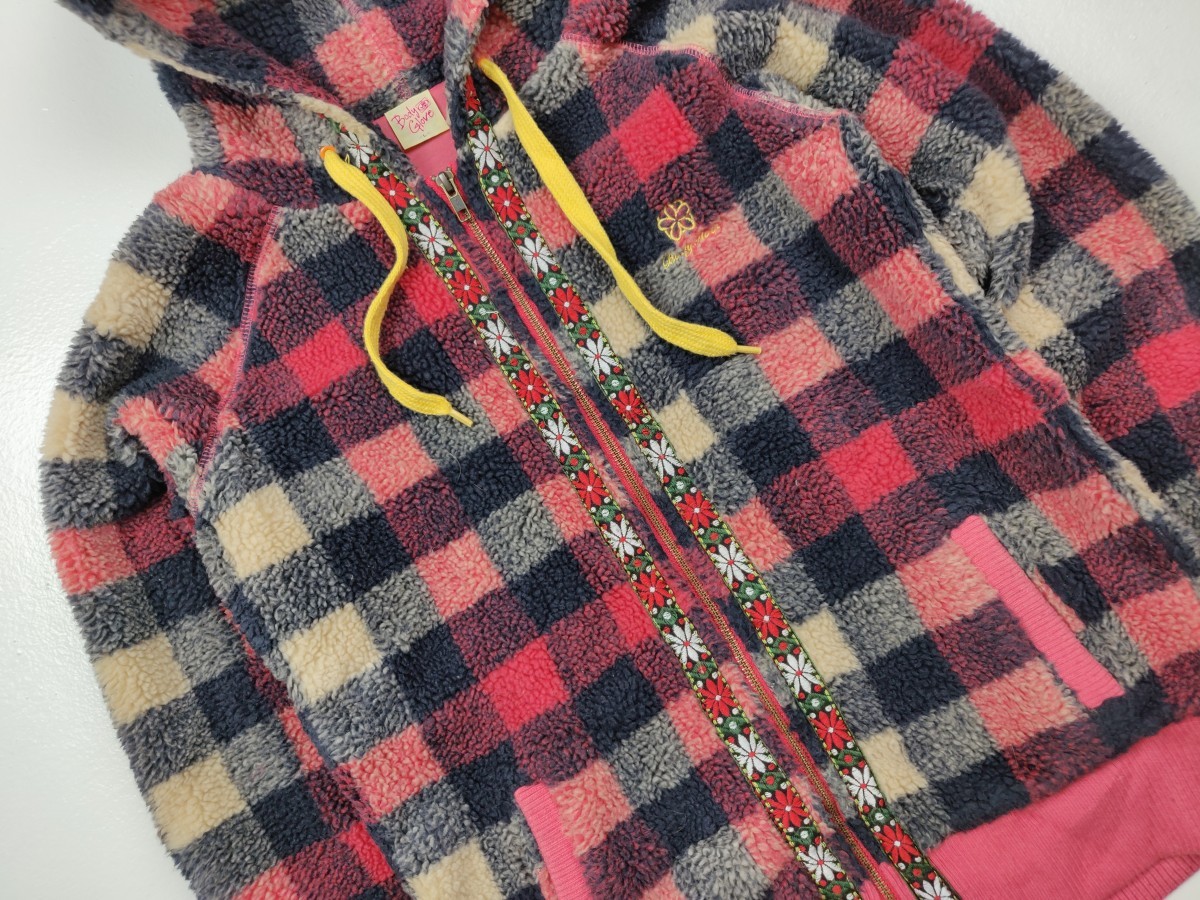 Body Glove - Floral Zipper Fleece Sweater Hoodie Jacket - 3