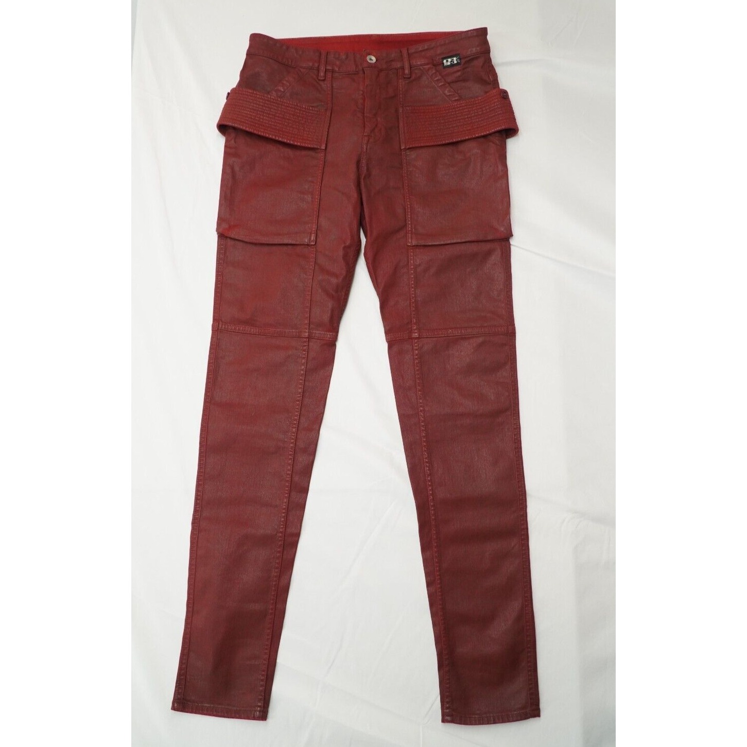 SS21 Easy Creatch Cut 33 Wax Trouser Cargo Pants Dark Cherry - 3