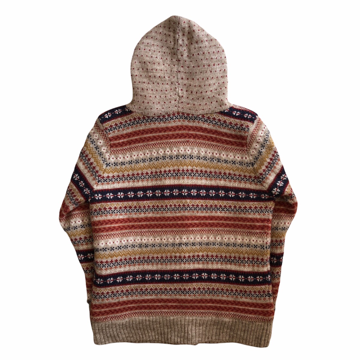 Japanese Brand - Cardigan Hoodie Navajo Knit Fleece Lining - 5