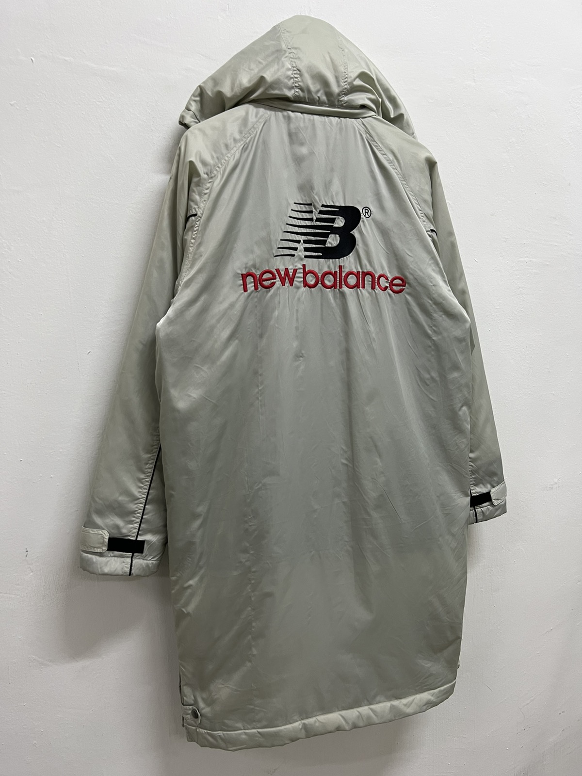 Embroidered New Balance Long Jacket With Hoodie - 11