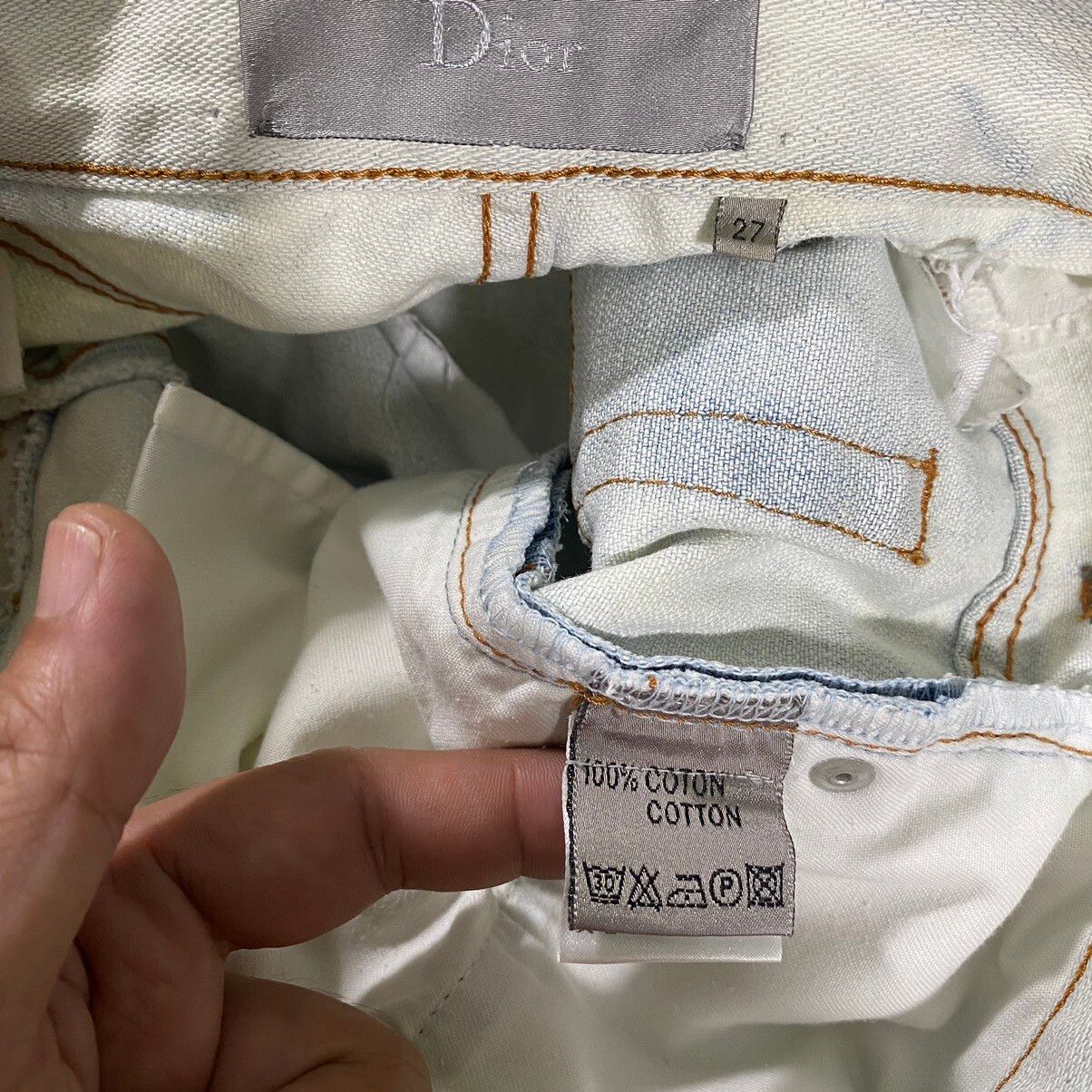 Dior Homme SS06 Dirty Snow Denim Jeans - 10