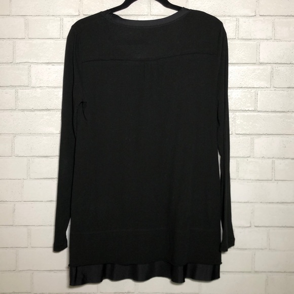 Pure DKNY Long Sleeve Silk Layered Flowy Top - 2