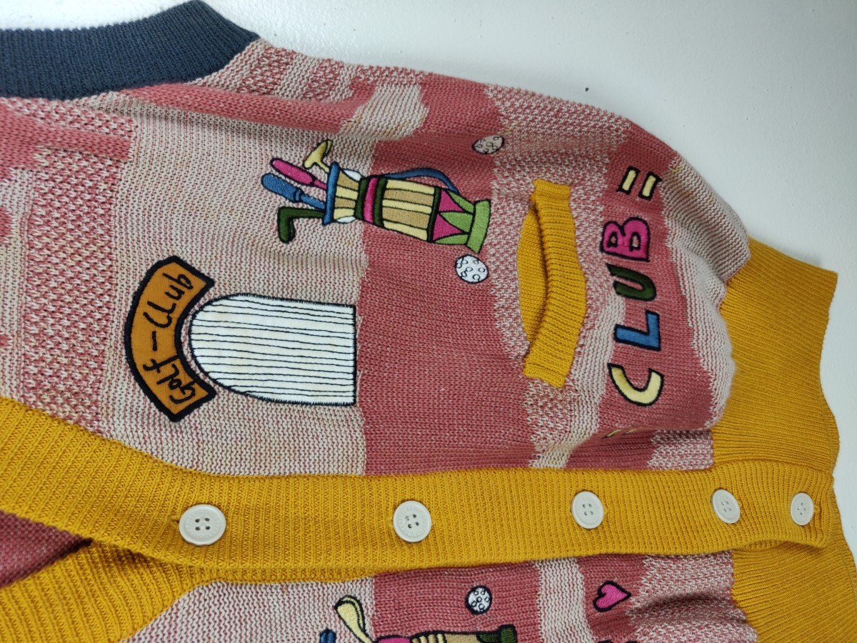 Jean Charles De Castelbajac - JCdC Sport Fullprint Overprint Golf Knit Vest Jacket - 6