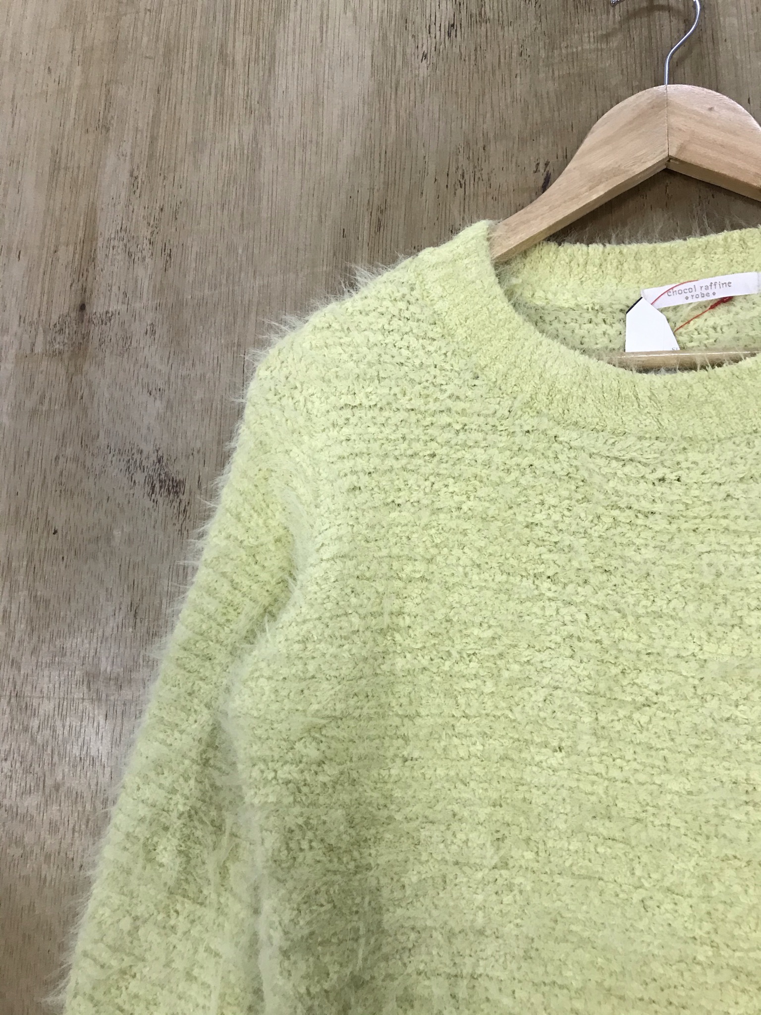 Japanese Brand - Chocol Raffine Mohair Soft Fur Knit Sweater CropTop