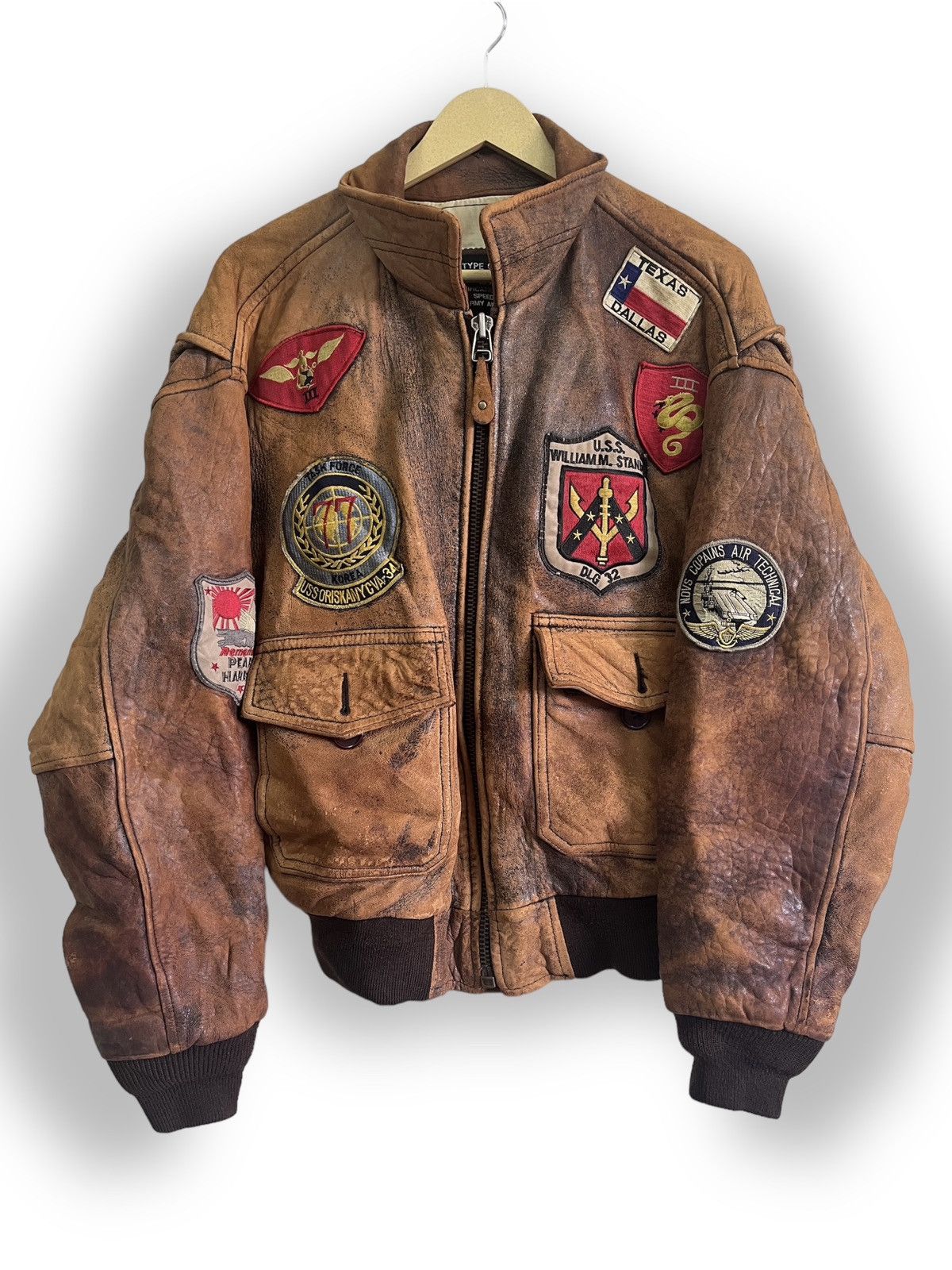 Vintage Avirex Type G-1W Flyers Leather Jacket Pearl Harbour - 1