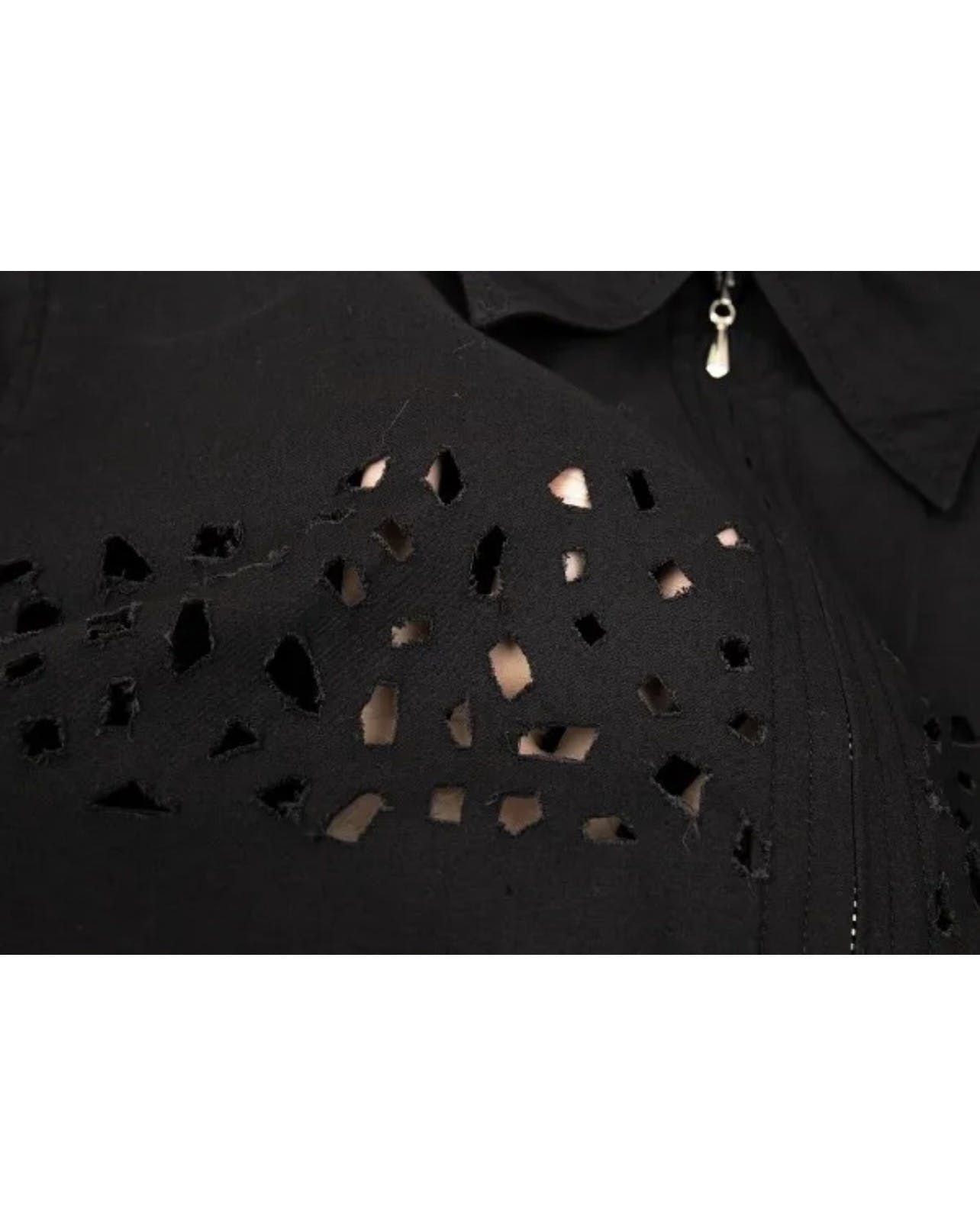 Laser-Cut Zip-Up Shirt - 6