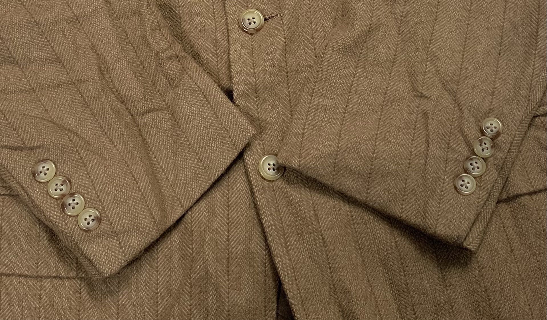 Vintage Polo by Ralph Lauren Blazer Polo IV Cashmere Sport Blazer Men Size 42R Classic Suit Brown Chic Fashion Jacket - 8