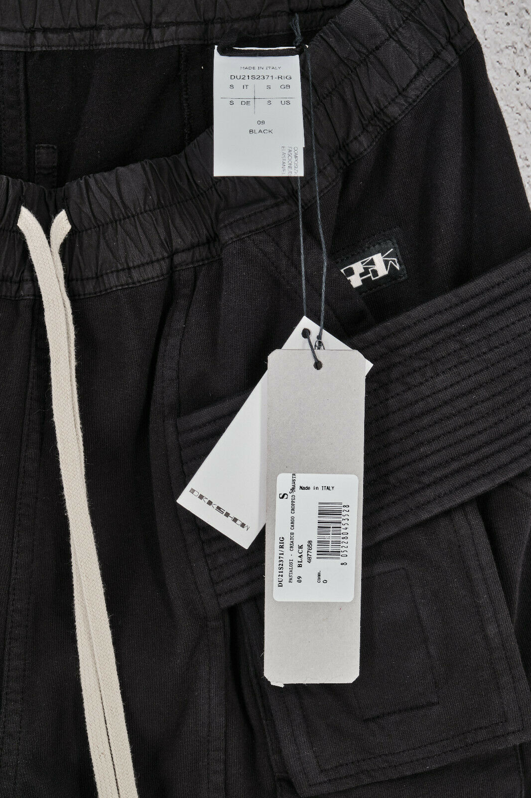 Brand New With Tags Rick Owens Drkshdw Men's Prototype Creatch Cargo Cropped Pants - 8