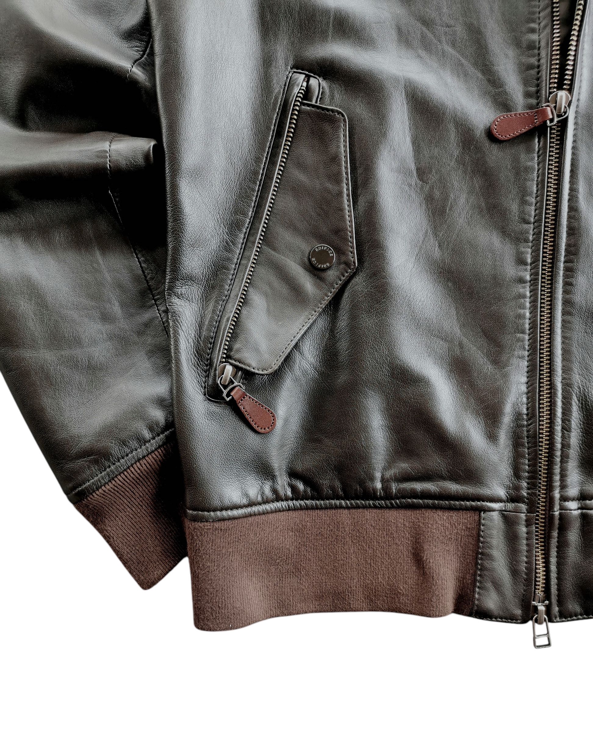 Edifice Leather Bomber Jacket - 4