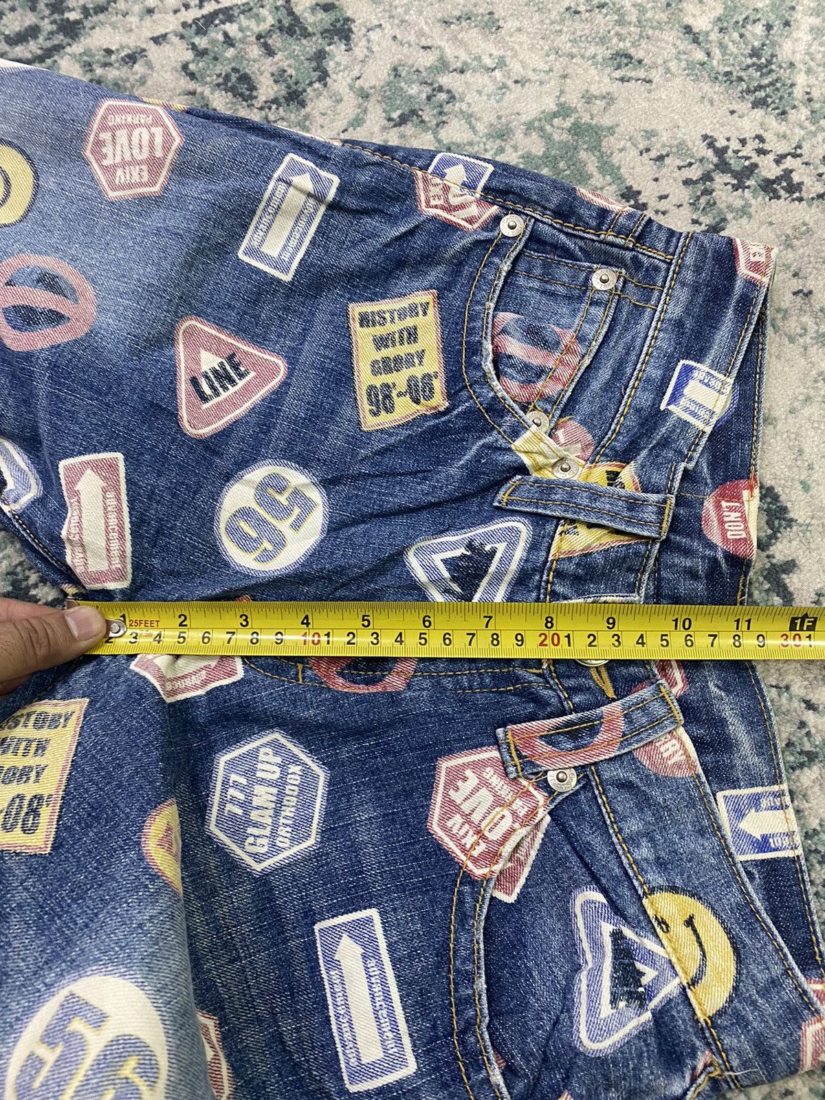 Vintage Co&Lu Full Print Jeans Denim Pant - 21