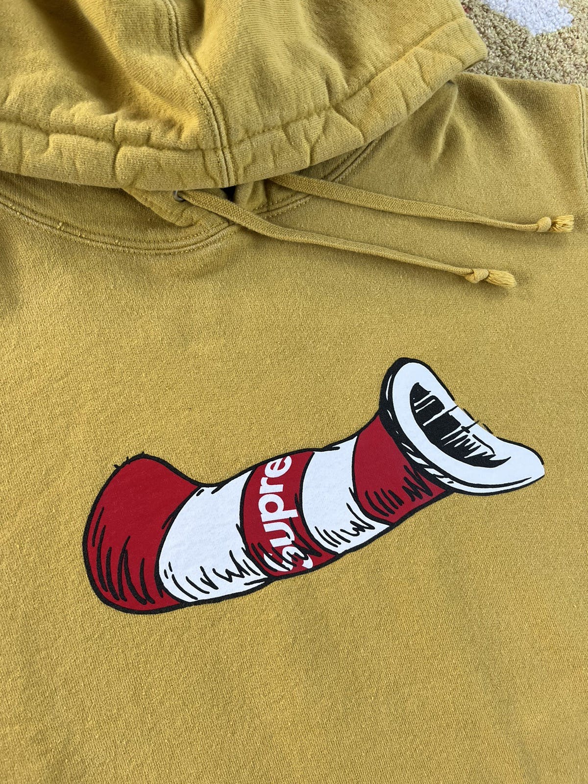 Supreme Dr. Seuss Cat In The Hat Hoodie FW18 Mustard - 4