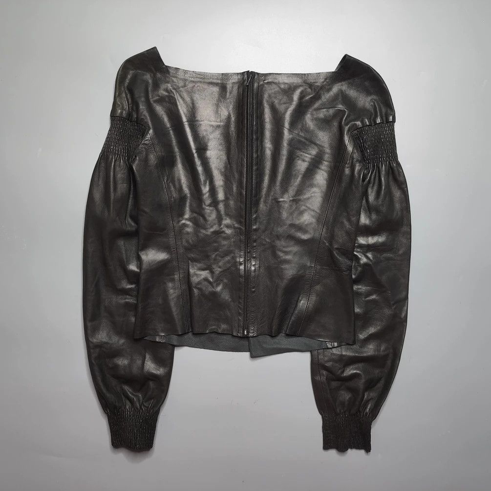 Gucci x Tom Ford - FW99 Runway Leather Peasant Blouse - 4