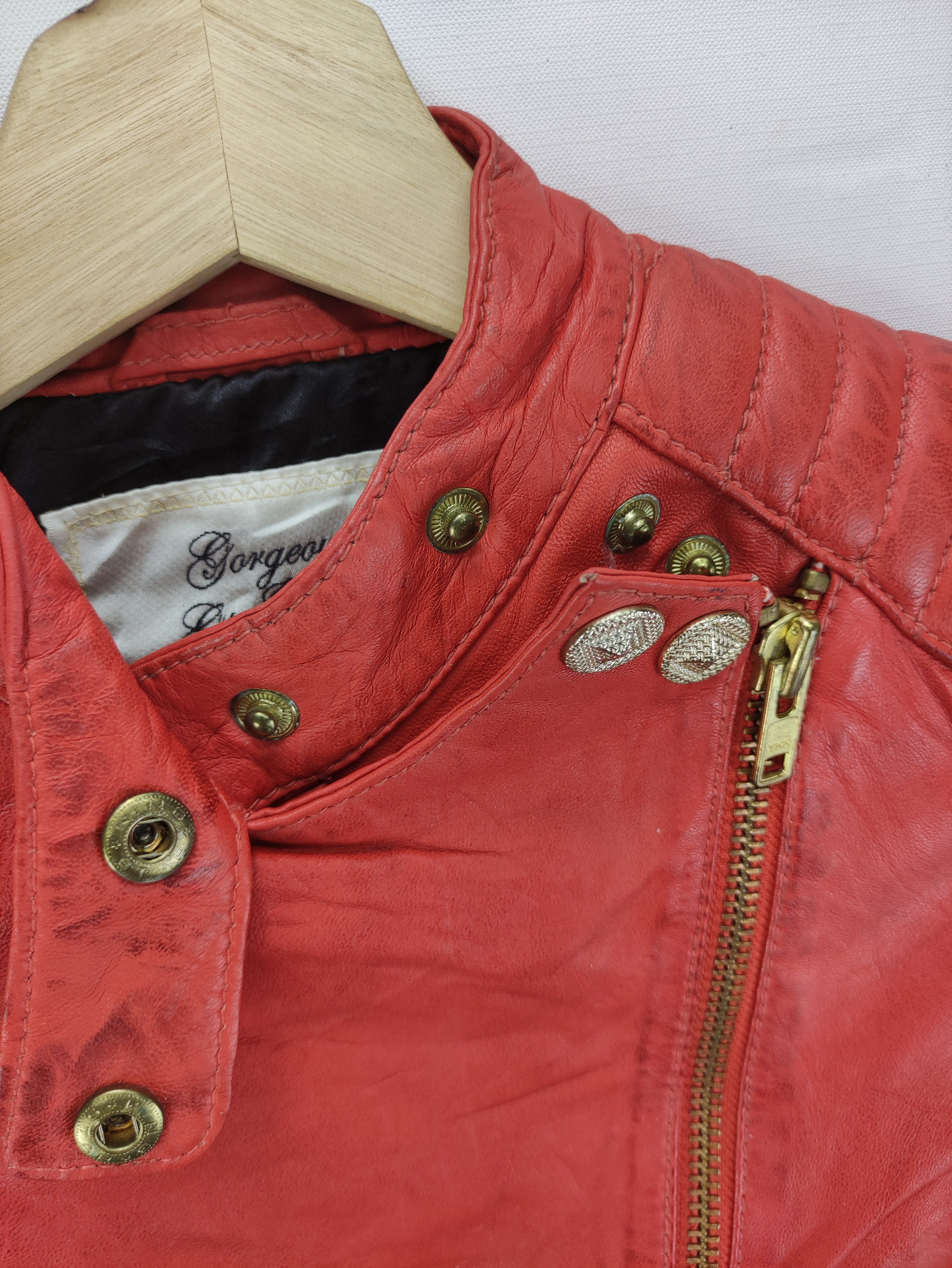 Vintage GG Lady Leather Jacket Zipper - 5