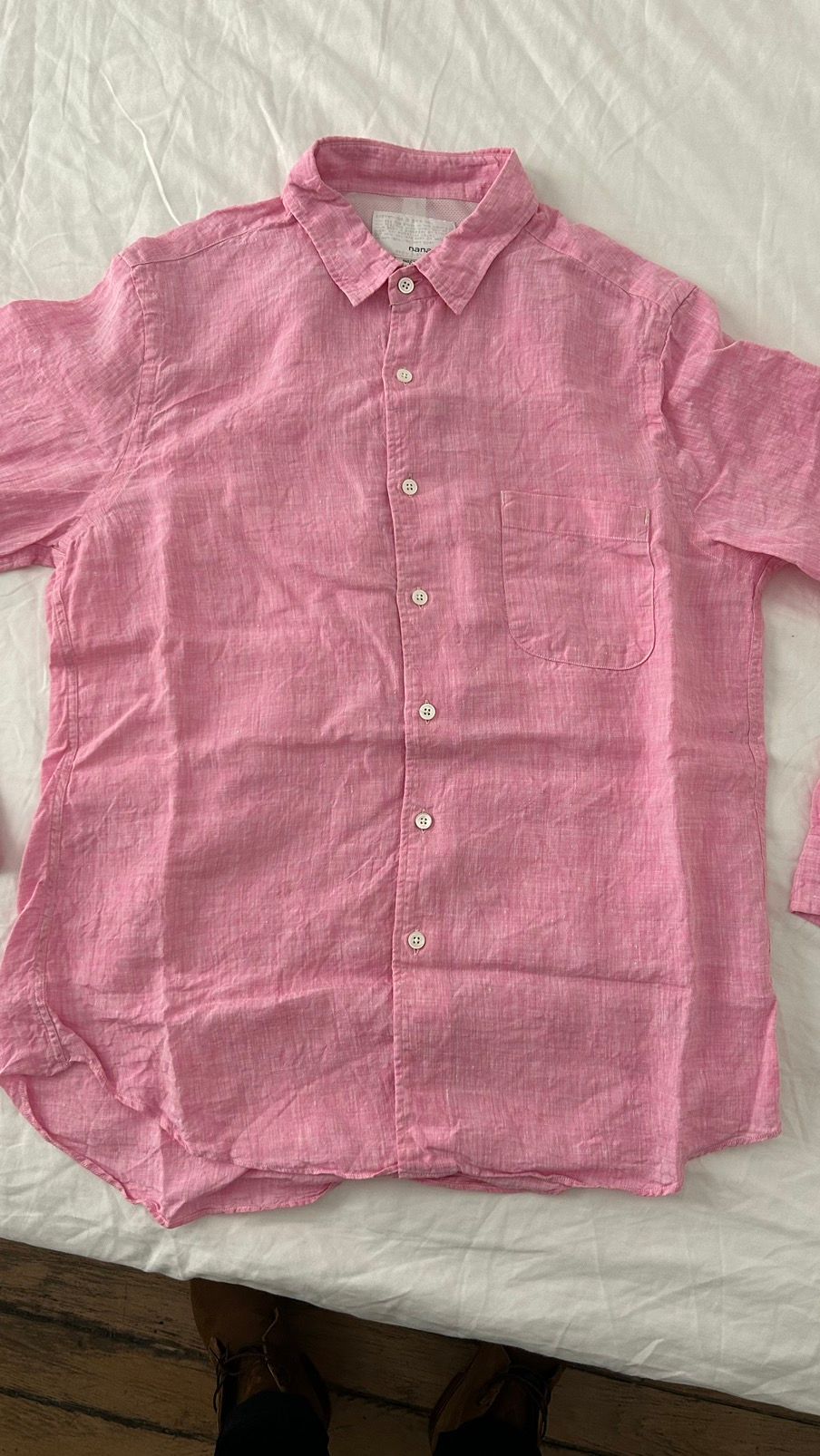 nanamica - 100% linen shirt - medium - made in japan - 2