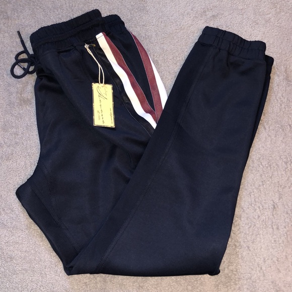 Vintage Havana Navy Side Stripe Track Pants - 6