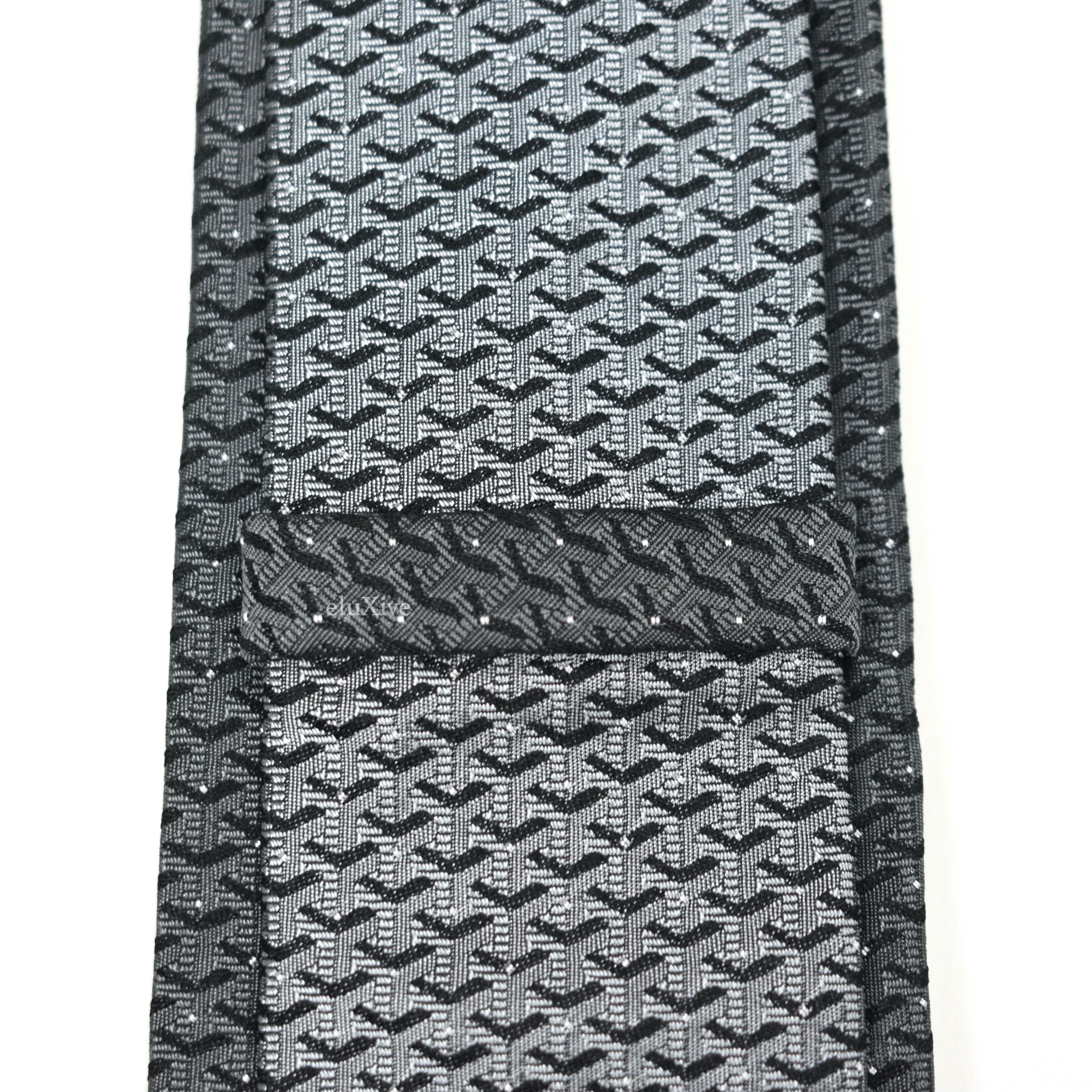 Goyard Eldredge Monogram Woven Silk Tie Gray - 6