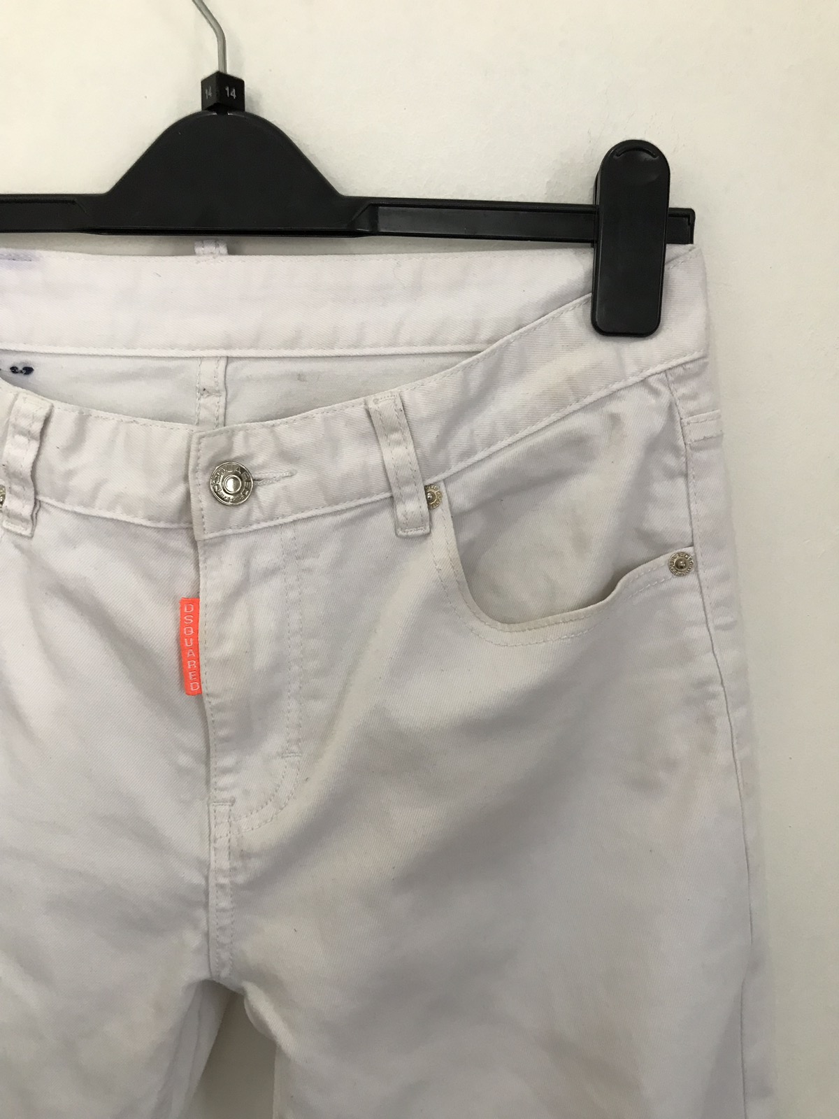 Vintage Dsquared2 White Cotton Pants Nice Design - 17