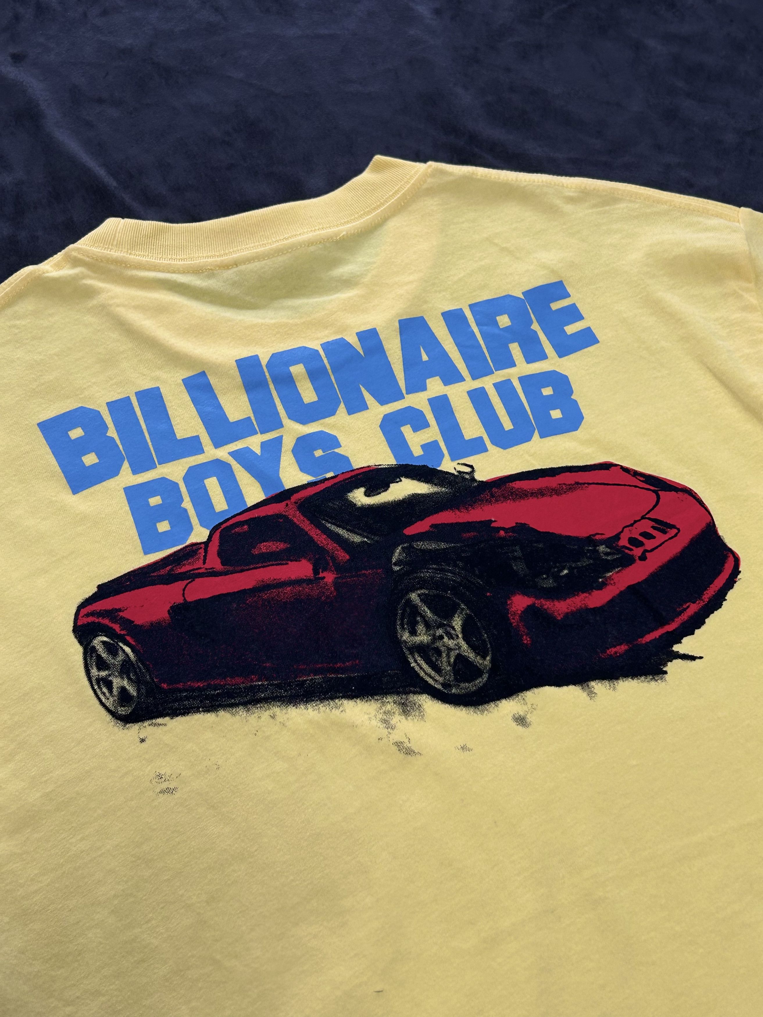 Rare Billionaire Boys Club BBC Supercar T-shirt Yellow Large - 4