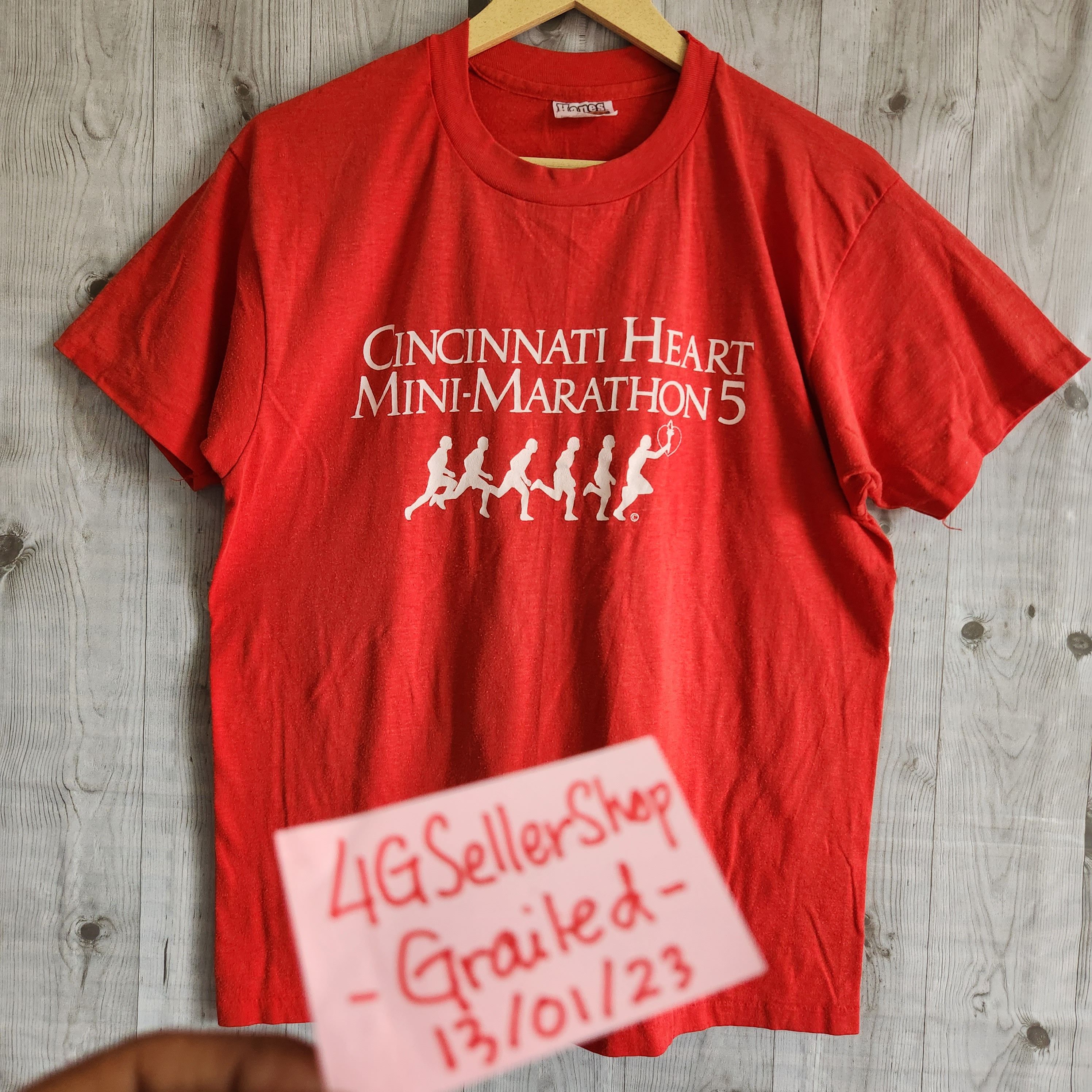 Vintage Cincinnati Heart Mini-Marathon TShirt 1980s - 17