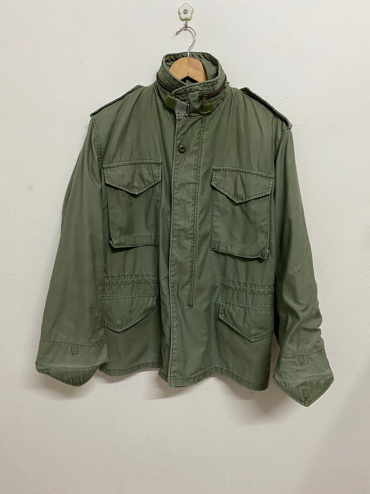 Vintage Alpha Industries M65 Olive Green Jacket - 1