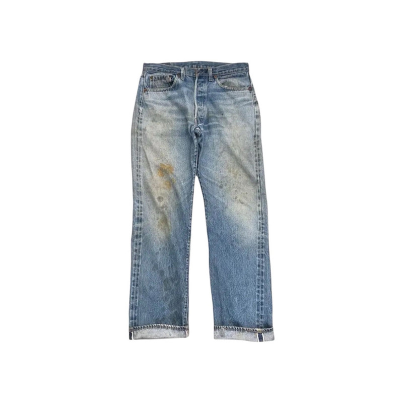 Vintage 70s Levis 501 Late 66 Model Chain Stich W33 - 1