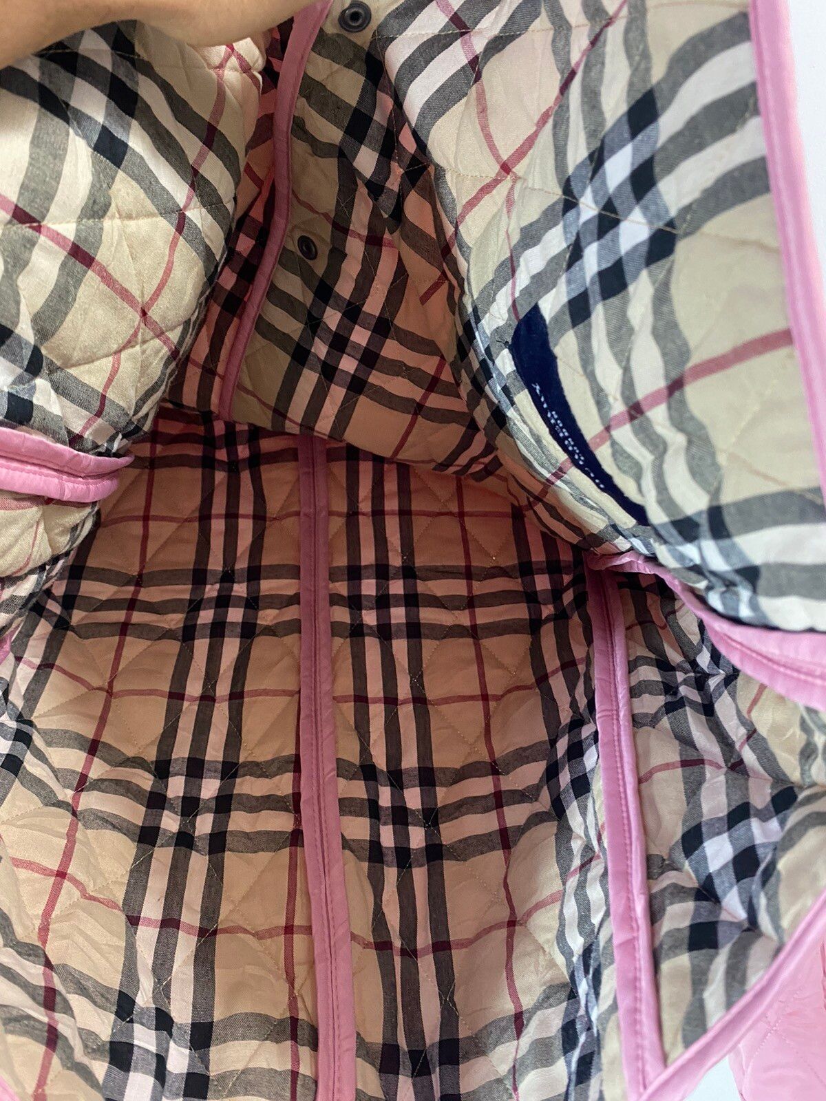 Burberry Quilted Jacket Design Pink Color Nova Check - 8