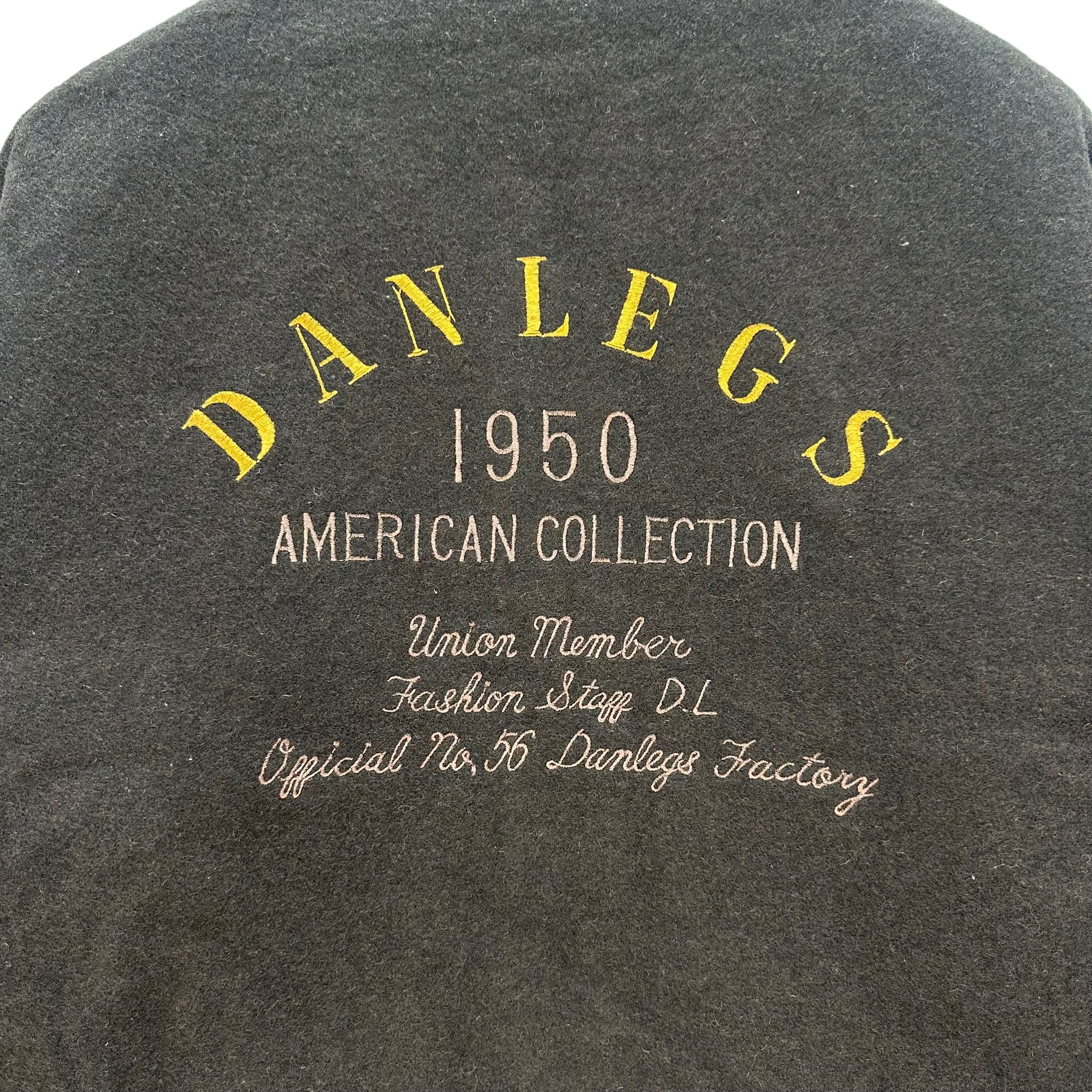 Vintage - DANLEGS EMBROIDERY BIG LOGO WOOL BOMBER JACKET #8971-43 - 2