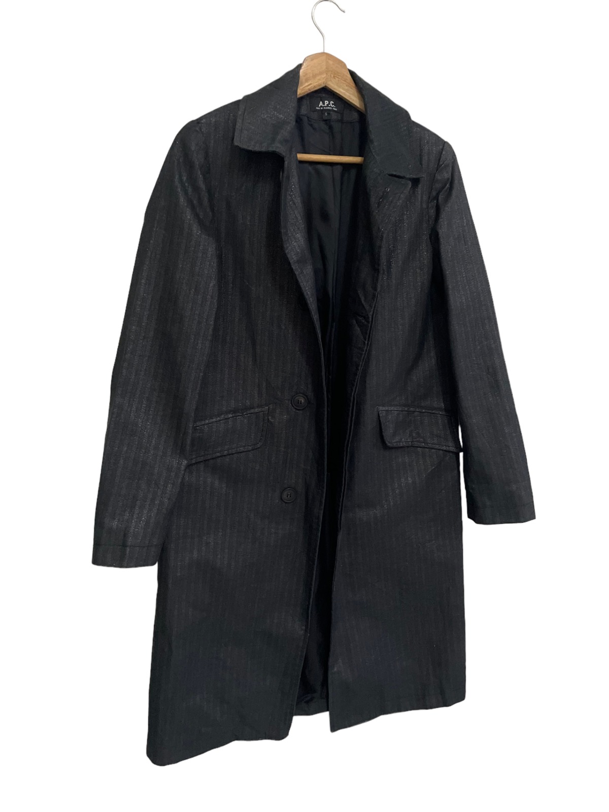 💥 Glitter Black APC Button Long Jacket - 5