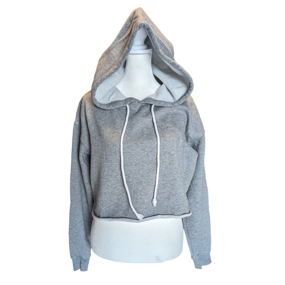 Wild Fable Gray Cropped Hoodie Casual Sportswear Medium - 2